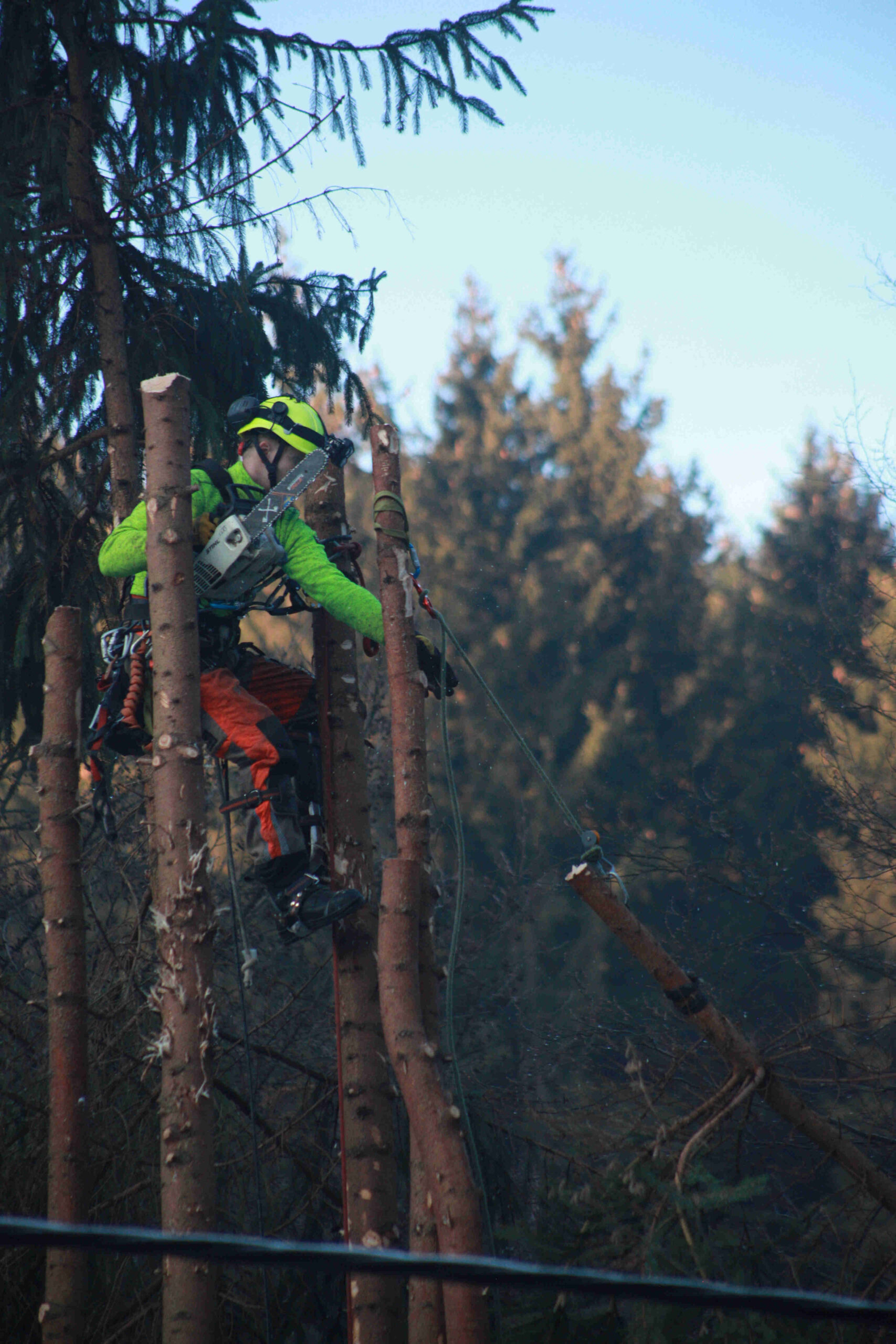 Výškové práce Lanový přístup